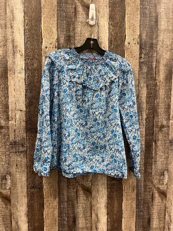 Top Long Sleeve By J. Crew In Blue, Size: S