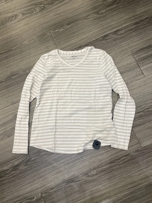 Top Long Sleeve By Eddie Bauer In Striped Pattern, Size: Xl