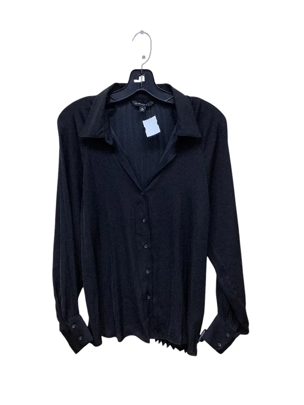 Top Long Sleeve By Banana Republic In Black, Size: M