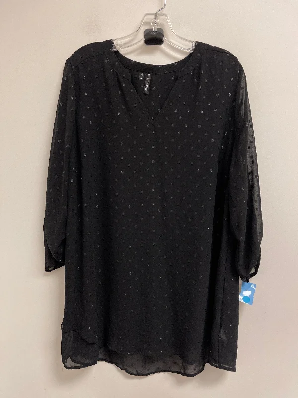 Top Long Sleeve By Maurices In Black, Size: 1x