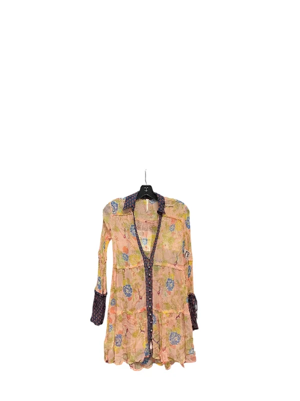 Top Long Sleeve By Free People In Multi-colored, Size: Xs