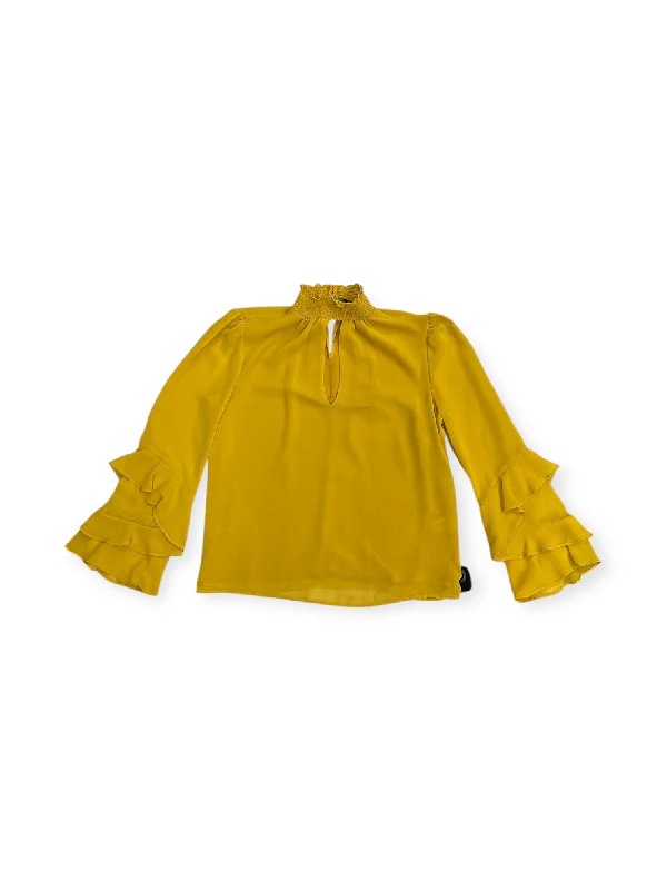 Top Long Sleeve By 1.state In Yellow, Size: S