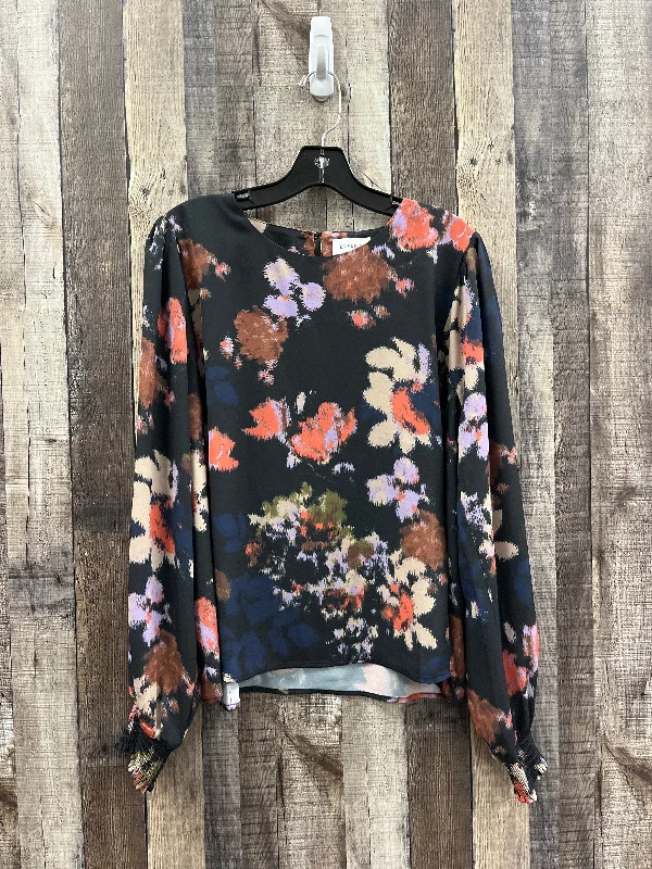 Top Long Sleeve By Evereve In Navy, Size: L