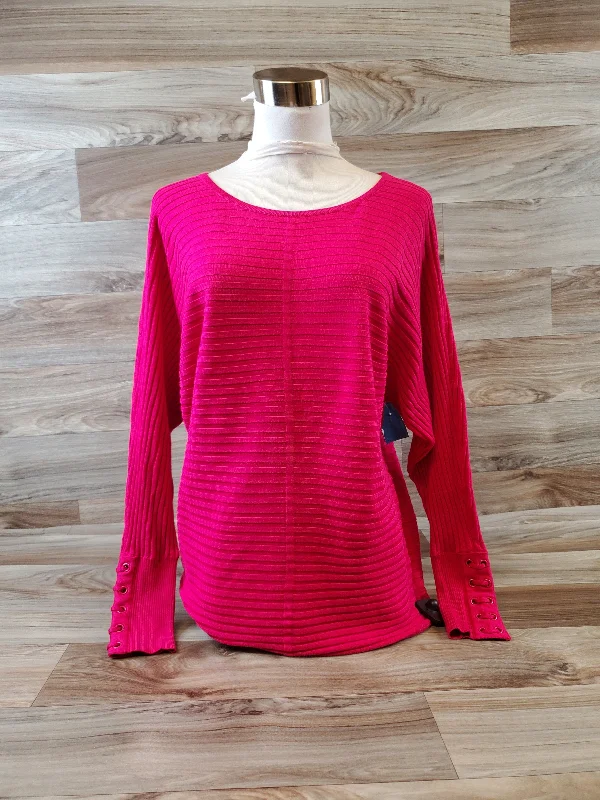 Top Long Sleeve By New York And Co In Pink, Size: M