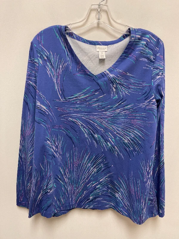 Top Long Sleeve By Chicos In Purple, Size: L