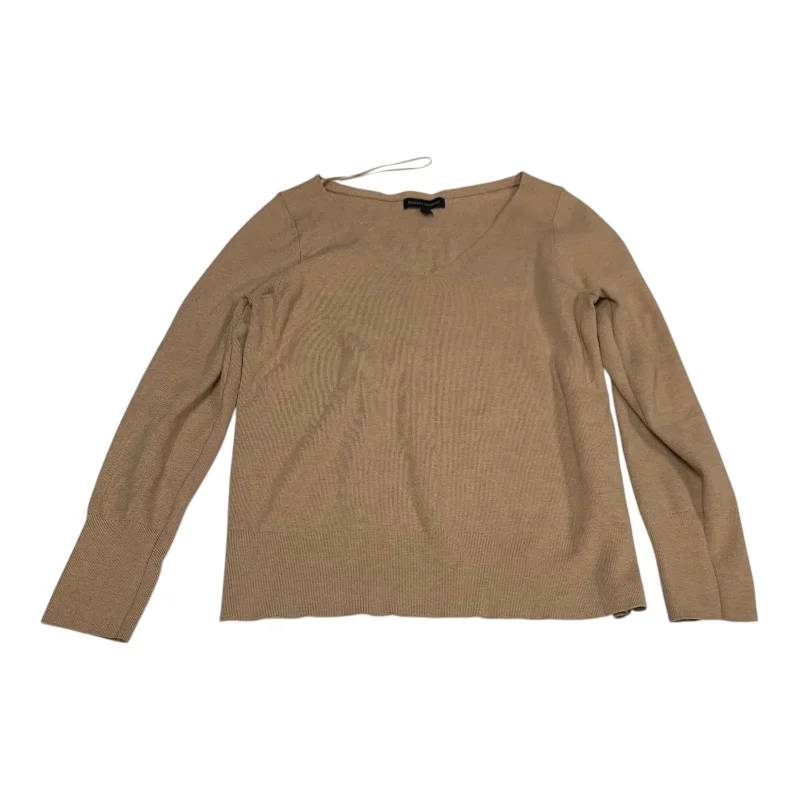 Top Long Sleeve By Banana Republic In Beige, Size: M