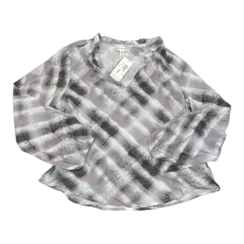 Top Long Sleeve By Cloth & Stone In Grey, Size: M