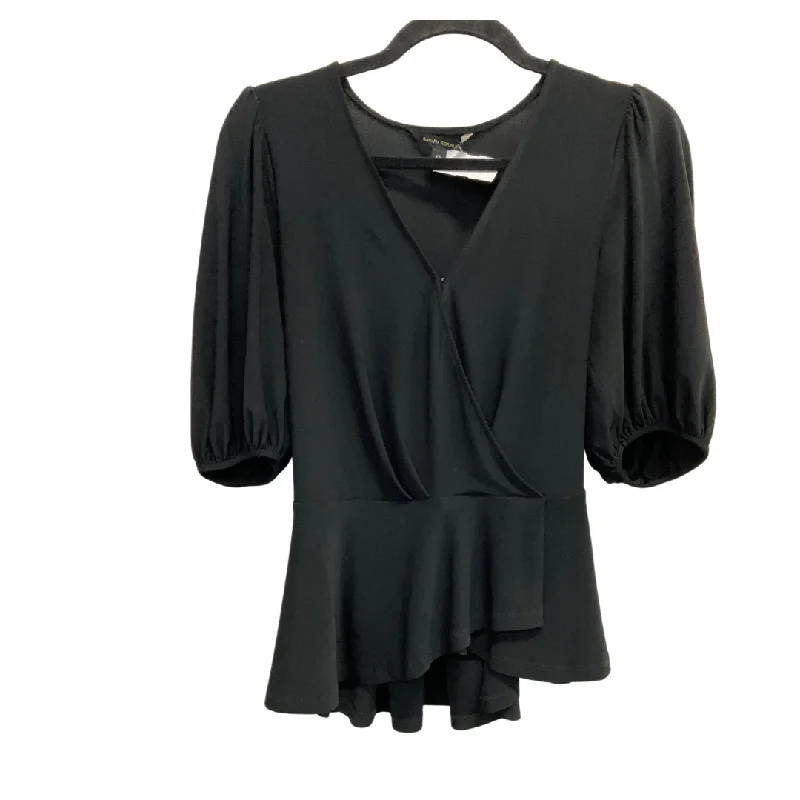 Top 3/4 Sleeve By Banana Republic In Black, Size: Xs