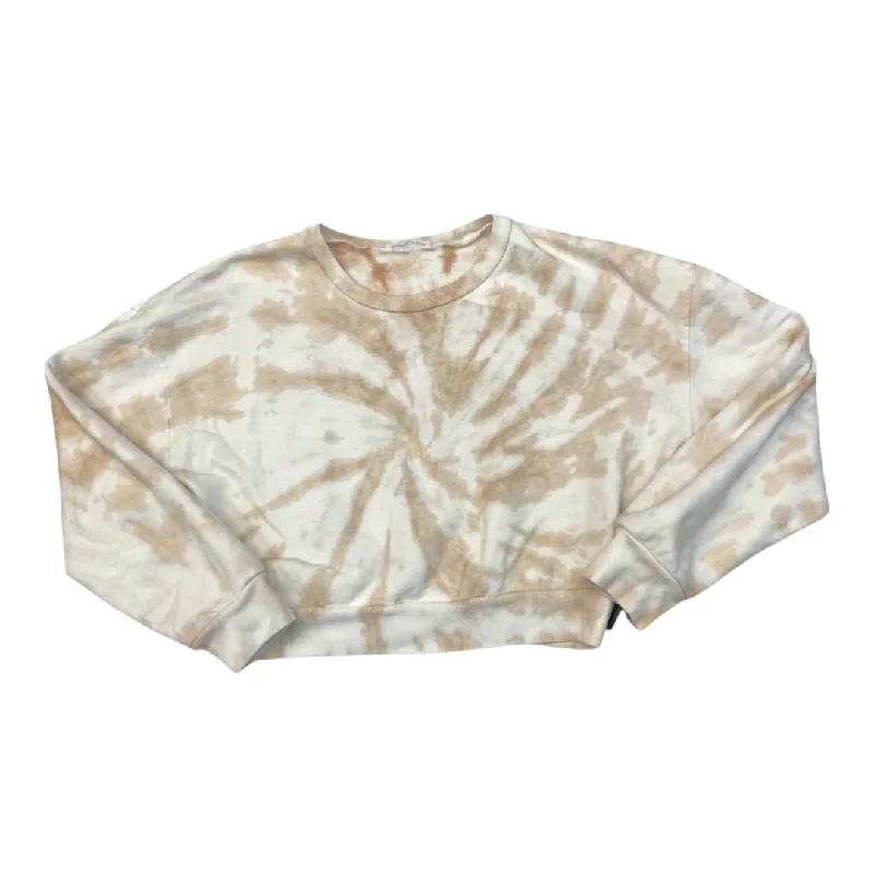 Top Long Sleeve By Reformation In Tan & White, Size: L