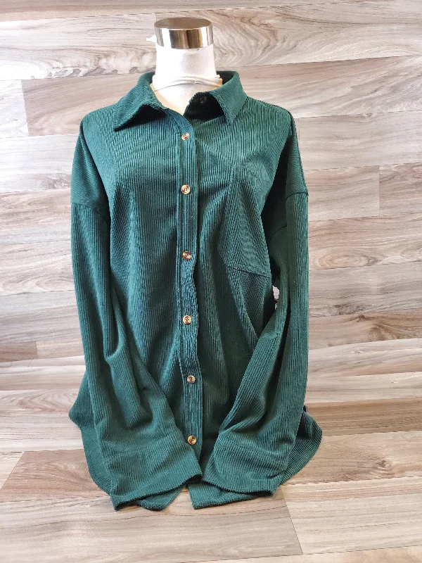 Top Long Sleeve By Clothes Mentor In Green, Size: L