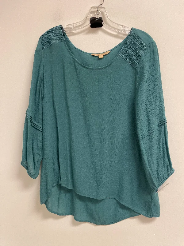 Top Long Sleeve By Clothes Mentor In Green, Size: Xl