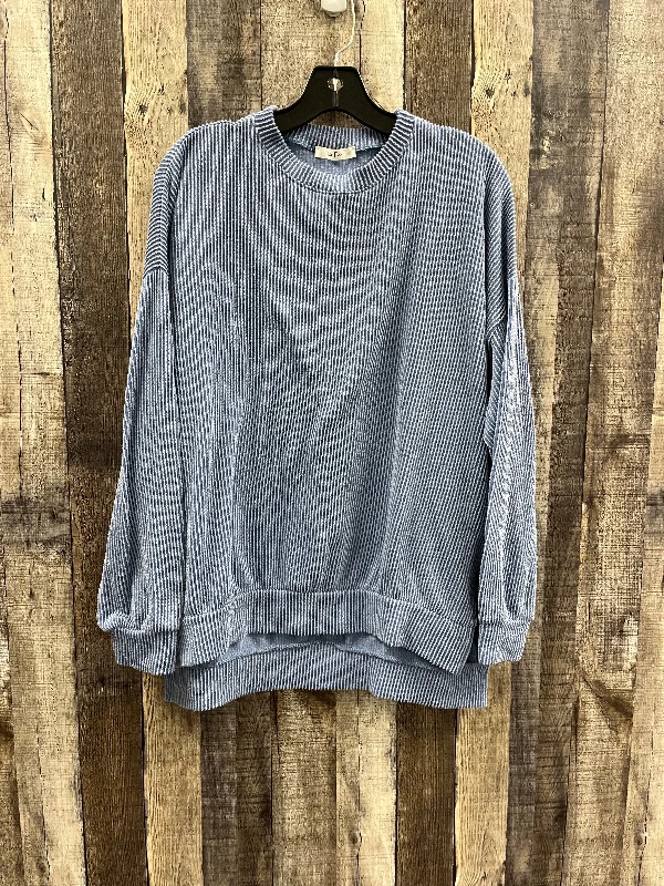 Top Long Sleeve By Tres Bien In Blue, Size: L