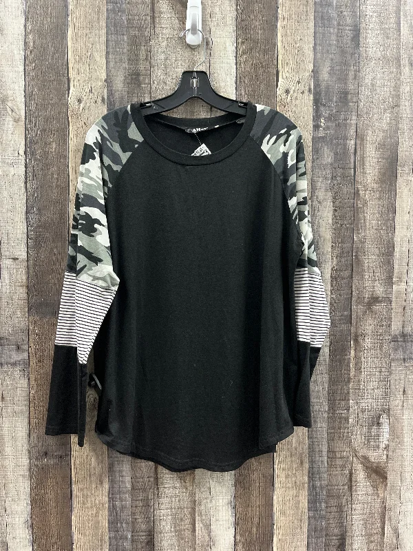 Top Long Sleeve By Cme In Camouflage Print, Size: Xl