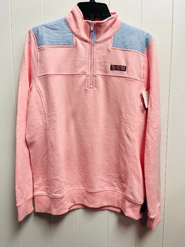 Top Long Sleeve By Vineyard Vines In Pink, Size: M