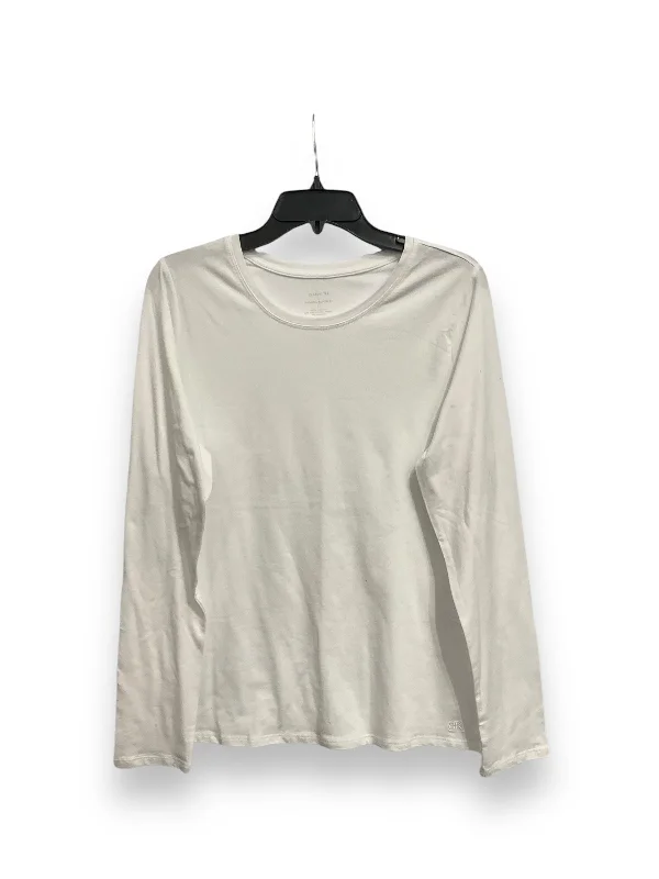 Top Long Sleeve Basic By Banana Republic In Black, Size: L