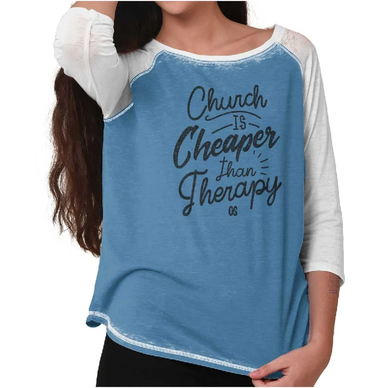 Church Therapy Baseball Raglan T