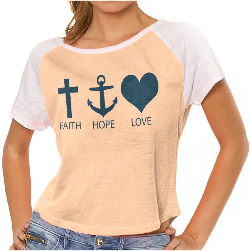 Faith Anchor Love Vintage T Shirts