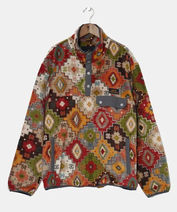 Amina x grn Kilim Pattern Fleece Top