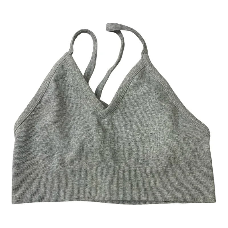 Athletic Bra By Alo In Grey, Size: L