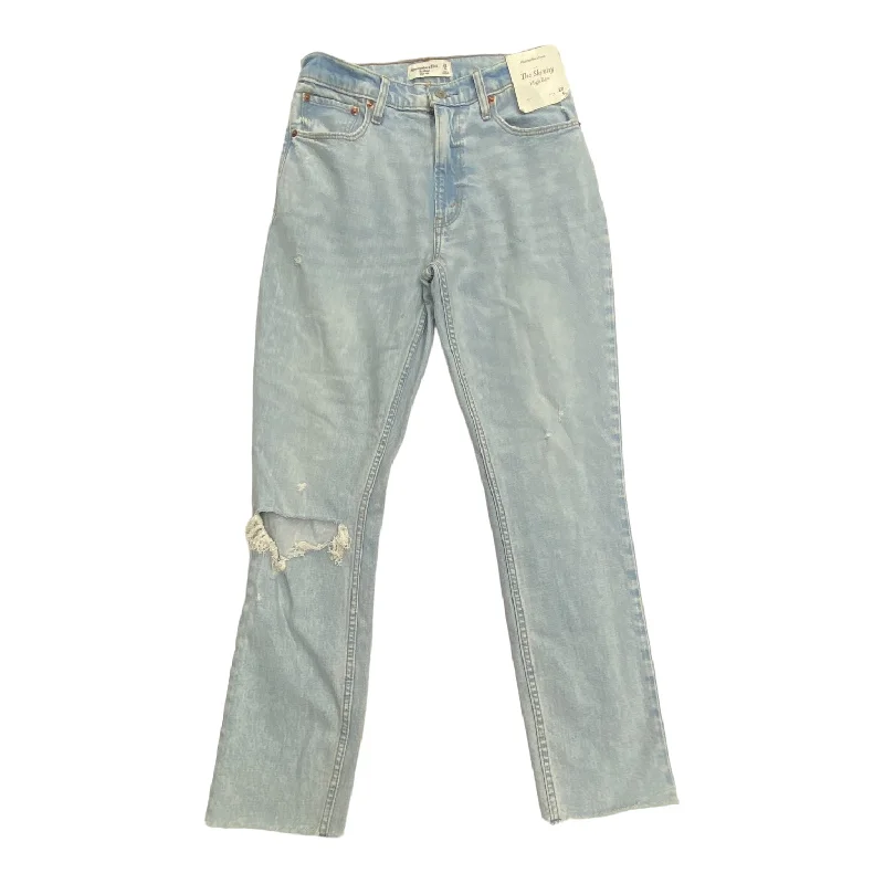 Jeans Skinny By Abercrombie And Fitch In Blue Denim, Size: 6long