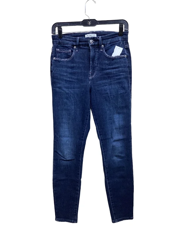 Jeans Skinny By Good American In Blue Denim, Size: 4