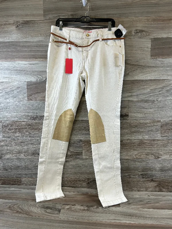 Jeans Straight By Ivanka Trump In Cream, Size: 12