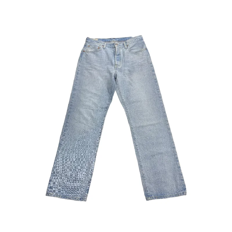 Jeans Straight By Levis In Blue Denim, Size: 12