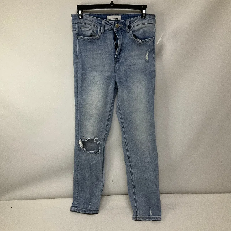 Jeans Straight By Vervet In Blue Denim, Size: 4