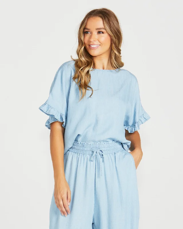 Sass Davie Top Chambray