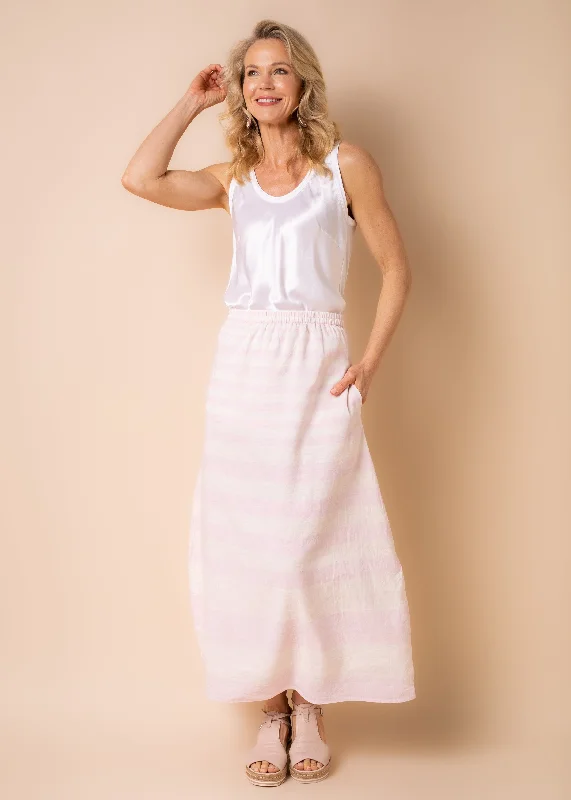 Sinclair Linen Blend Skirt in Blush