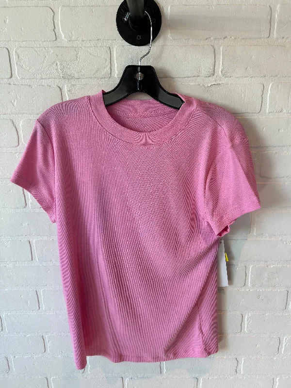 Top Short Sleeve Basic By A New Day In Pink, Size: L