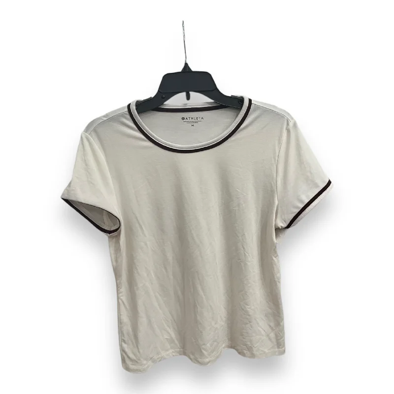 Top Short Sleeve Basic By Athleta In White, Size: M