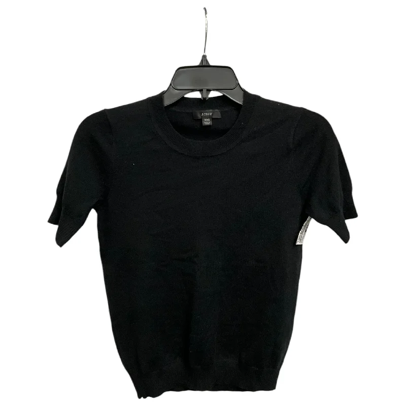 Top Short Sleeve By J. Crew In Black, Size: Xxs