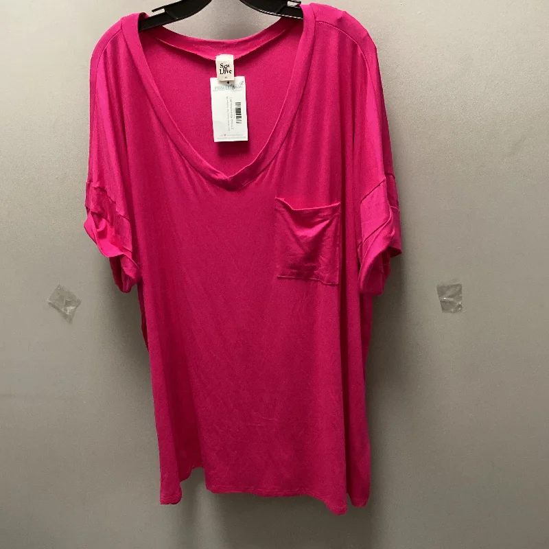 Top Short Sleeve By Sew In Love In Pink, Size: 3x