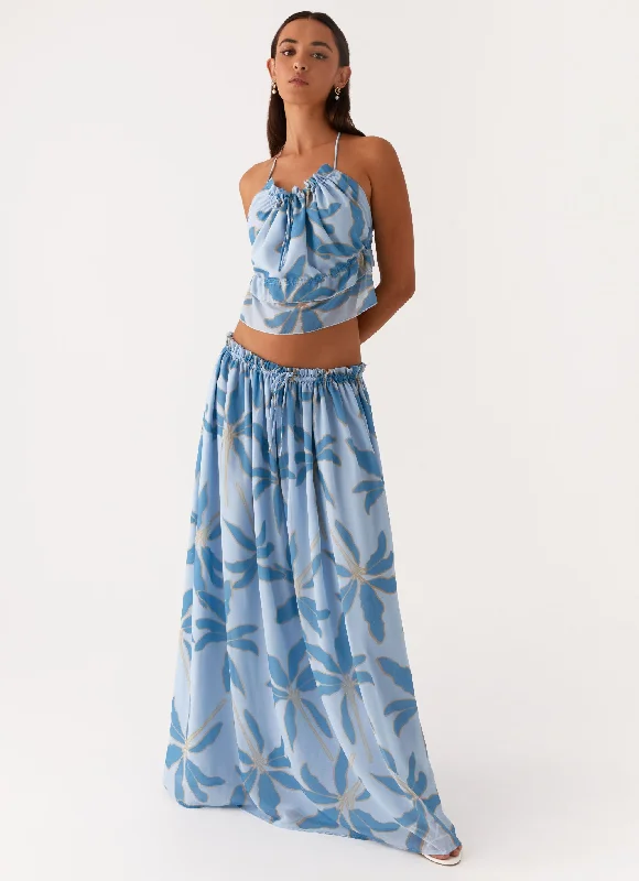 Zaya Maxi Skirt - Opulent Blue