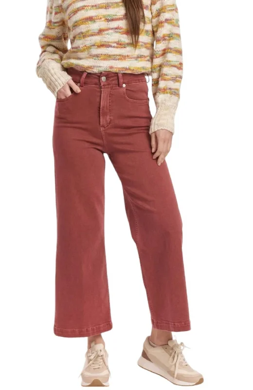 Audrey Cropped Pants In Intense Rust