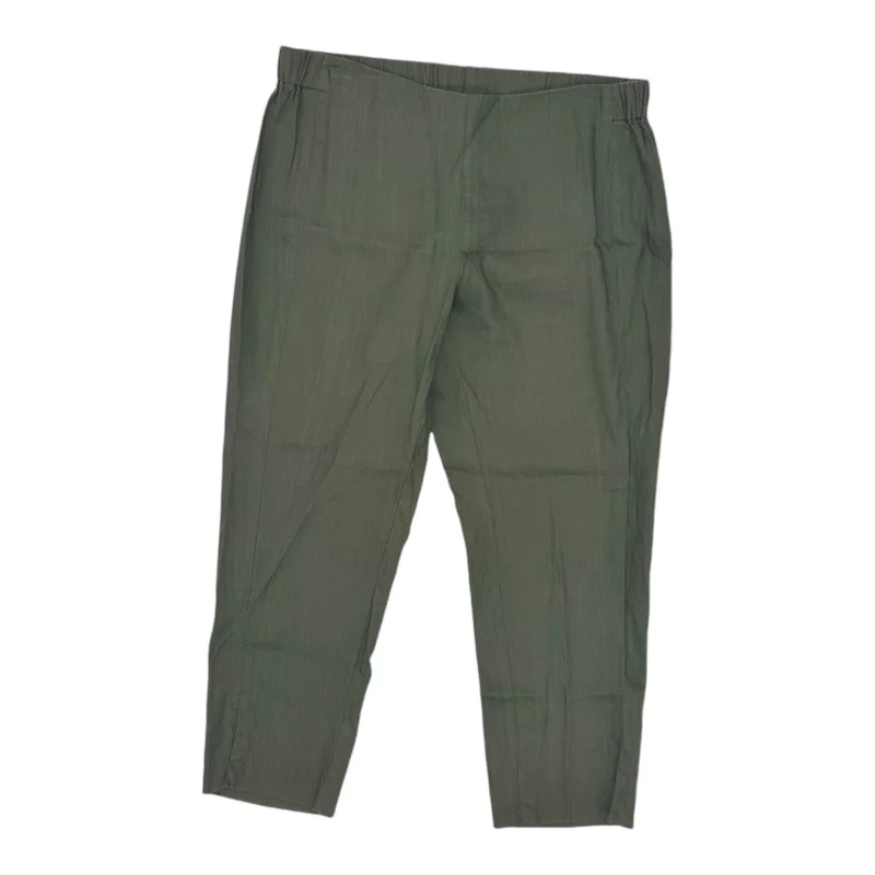 Pants Linen By J. Jill In Green, Size:Sp