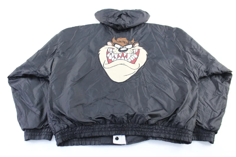 1999 Warner Bros Embroidered Tasmanian Devil Reversible Zip Up Jacket