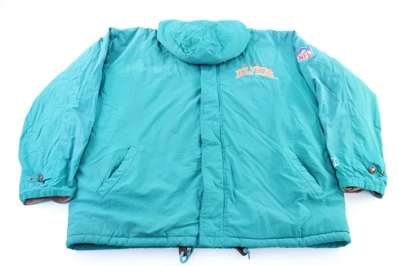 90's Miami Dolphins Starter Embroidered Logo Zip Up Jacket