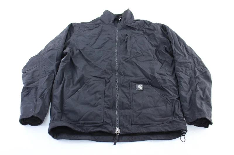 Carhartt Logo Patch Black Zip Up Jacket