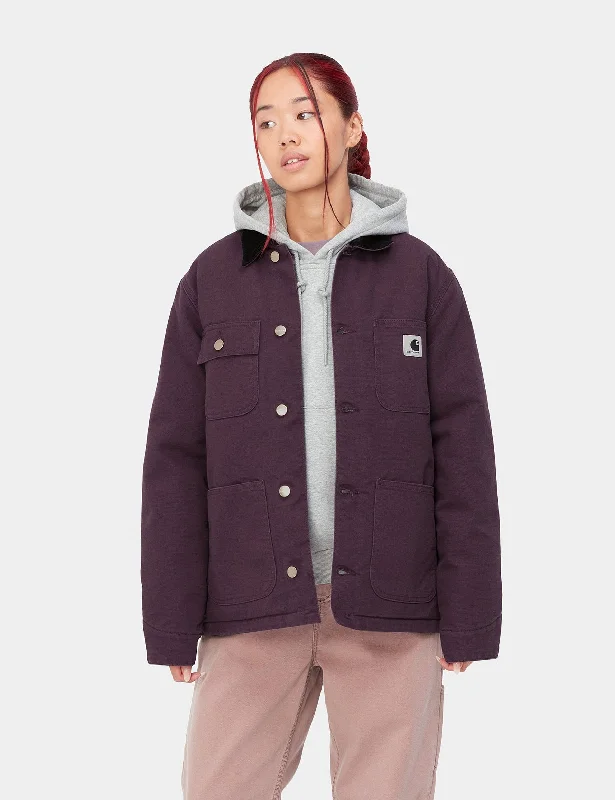 Carhartt-WIP Womens Irving Coat - Dark Plum/Black