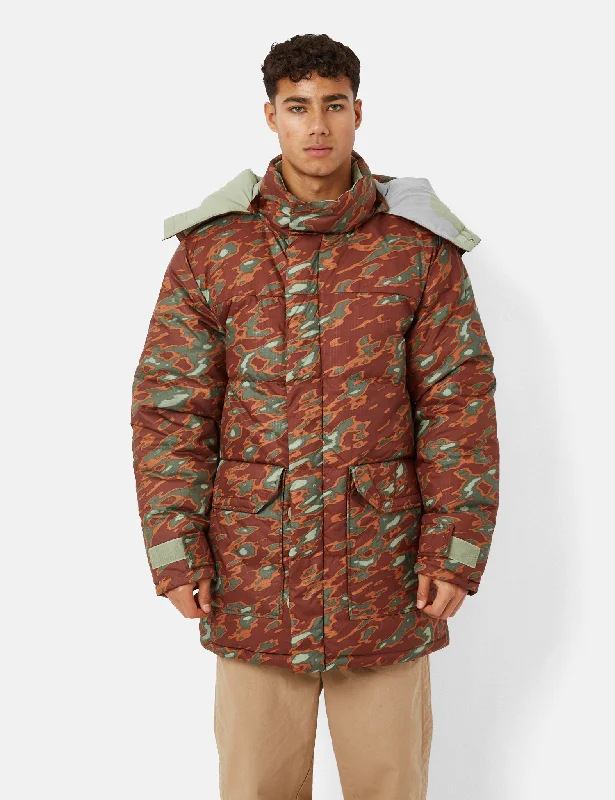 North Face 77 Brooks Range Parka Jacket (Glacier Print) - Dark Oak Camo