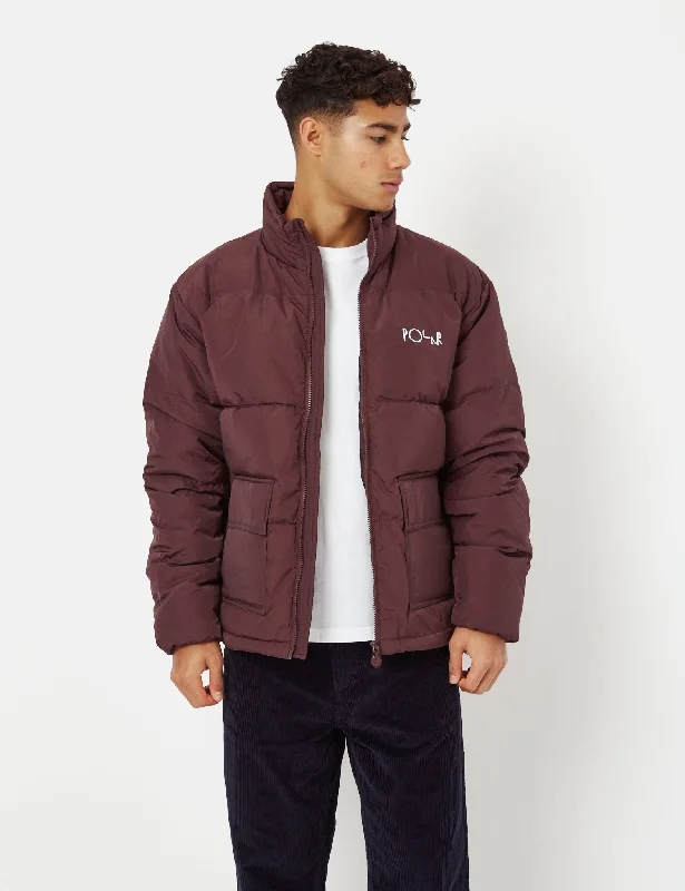 Polar Skate Co. Pocket Puffer Jacket - Bordeaux