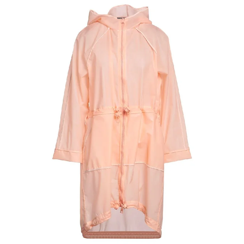 Powder Pink Long Waterproof Jacket