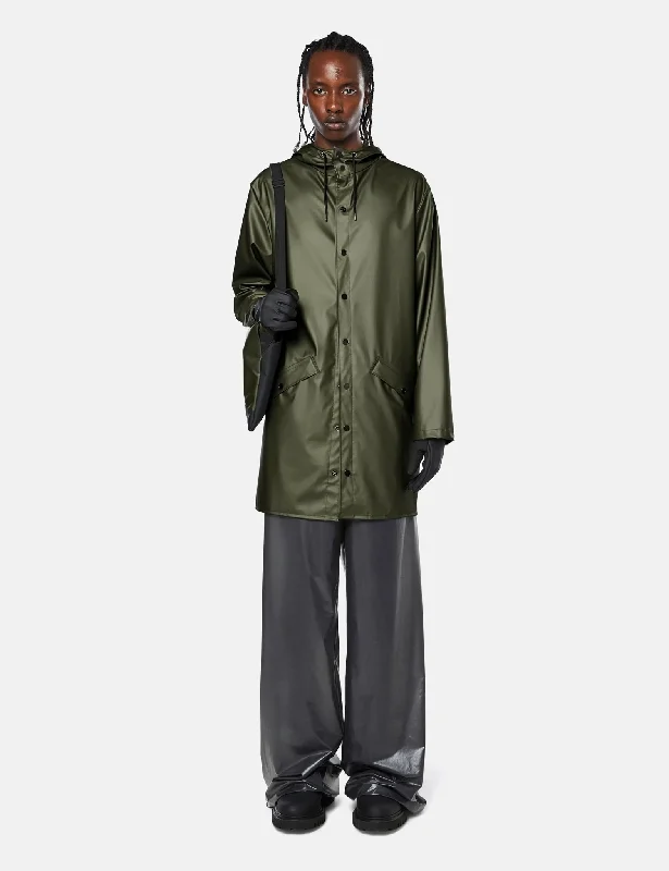 Rains Long Jacket - Evergreen