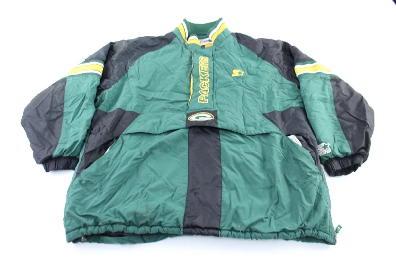 Starter Embroidered Logo Green Bay Packers Zip Up Jacket