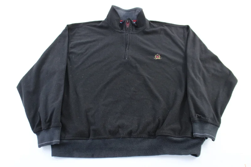 Tommy Hilfiger Embroidered Logo Black Golf Zip Up Jacket