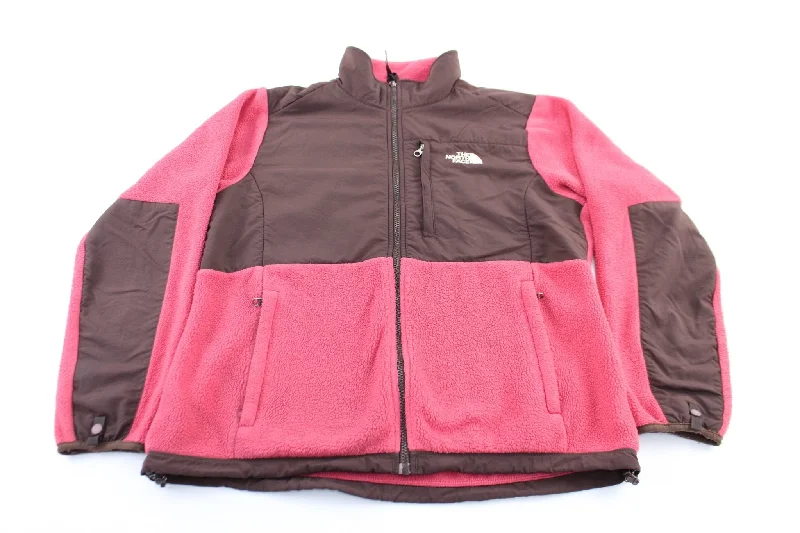 Women's The North Face Embroidered Logo Pink Zip Up Jacket