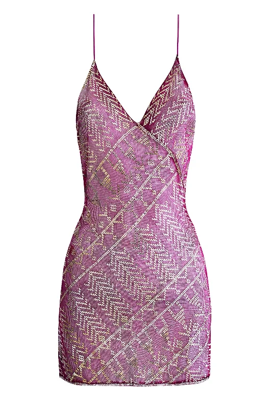 1920's Egyptian Purple Mini Dress