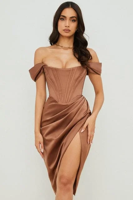 brown bone dress